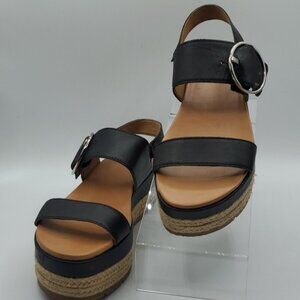 AS IS ..UGG April Sandal Platform Big Buckle Suede Women's Size9